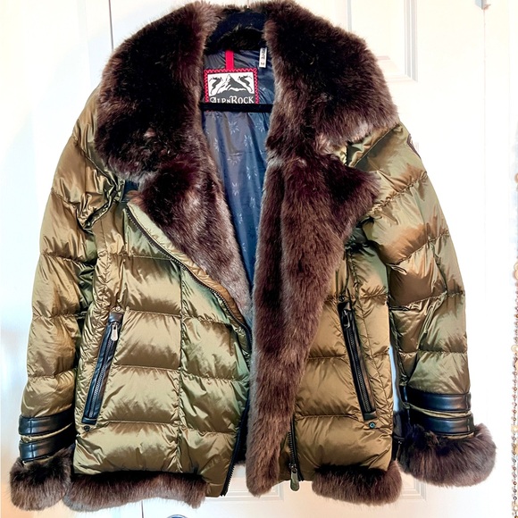 🎀HP🎀 NWOT ALP N ROCK JACKET M Warm Lining Faux Fur w Details Snow Skiing 🎀 - Picture 5 of 16